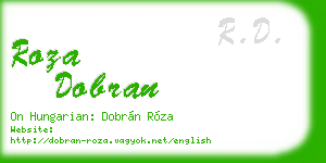 roza dobran business card